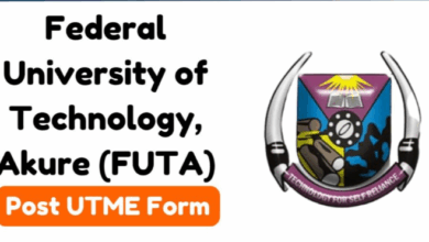 FUTA Post UTME Form