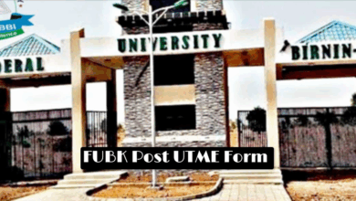 FUBK Post UTME Form